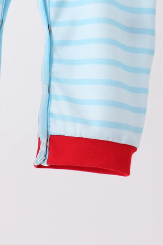 Santa’s Midnight Snack Stripe Boy Romper