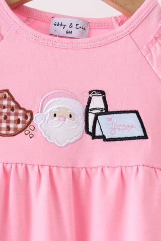 Set Out For Santa Embroidered Ruffle Romper