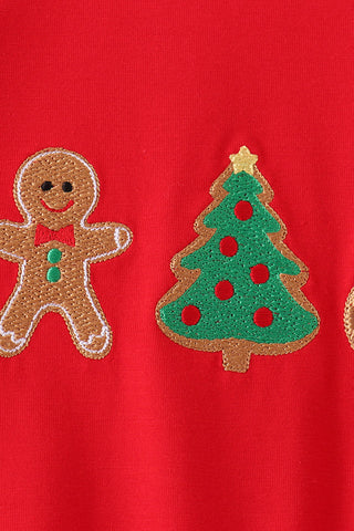 Christmas Trio Embroidered Boy Romper