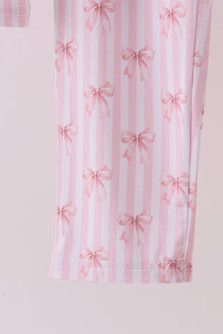 Blush Belle Bow Bamboo Pajama Set