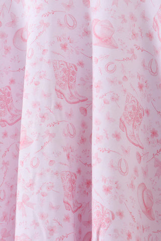 Cowgirl Boots & Bows Bamboo Dress