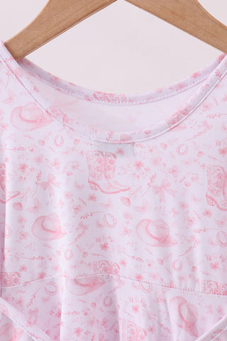 Cowgirl Boots & Bows Bamboo Dress