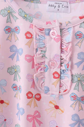 Fairytale Bows Bamboo Girl Pajama Set