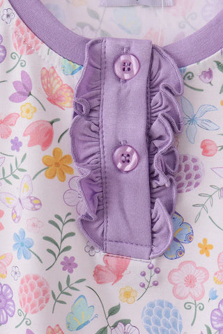 Butterfly Blossom Bamboo Girl Pajama Set