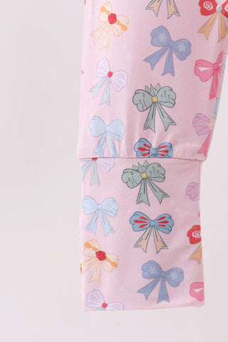 Fairytale Bows Bamboo Ruffle Baby Zip Romper