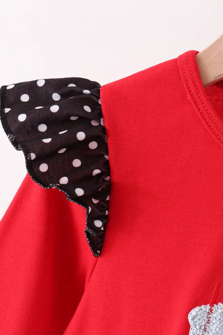 Christmas Eve Cookie Tray French Knot Girl Pants Set