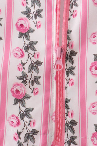 Marnie Pink Posy Ruffle Raincoat