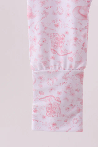 Cowgirl Boots & Bows Bamboo Romper