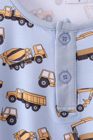 Excavator Adventures Bamboo Boy Pajama Set