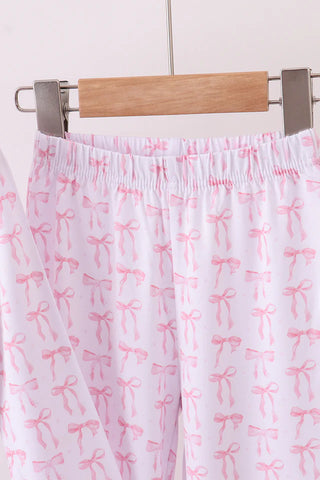 Lovely Little Bows Bamboo Girl Pants Set