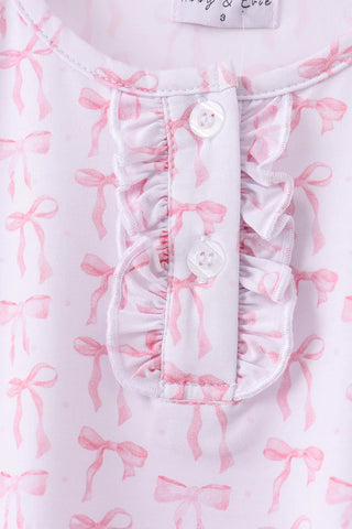 Lovely Little Bows Bamboo Girl Pants Set