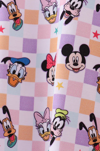 Magic Friends Checkered Bamboo Girl Pajama Set