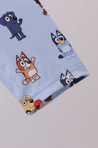 Heeler Crew Blue Bamboo Dress