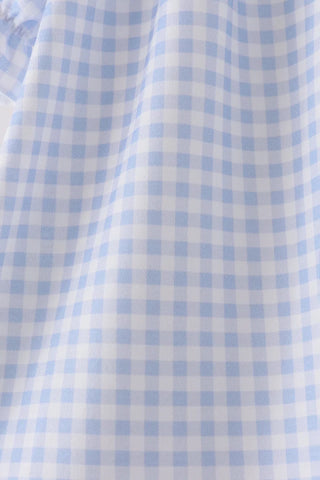 Ghostly Gingham Embroidered Ruffle Dress