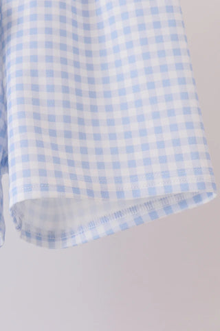 Ghostly Gingham Embroidered Boy Shorts Set