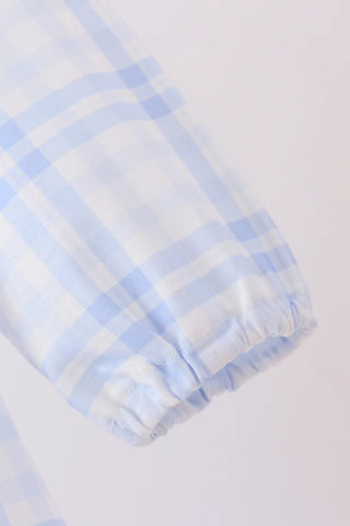 Jamie Blue Plaid Ruffle Dress