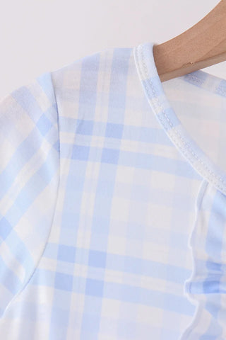 Jamie Blue Plaid Ruffle Dress
