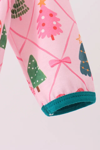 Tinsel & Bows Embroidered Christmas Baby Girl Gown