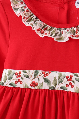 Pip Red Bow Ruffle Dress