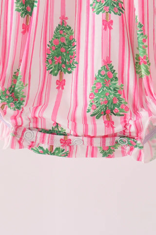 Tree Farm Christmas Embroidered Girl Bubble