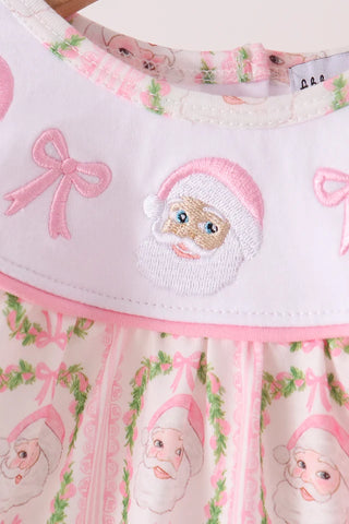 Sweet Saint Nick Embroidered Girl Bloomer Set