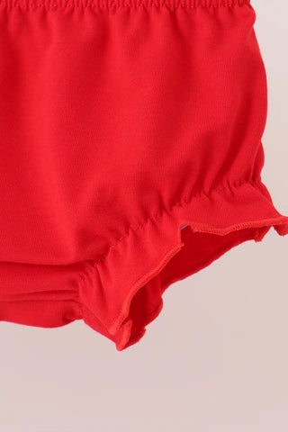Ho Ho Ho Santa Applique Stripe Ruffle Bloomer Set