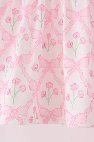 Hallie Pink Floral Ruffle Pants Set