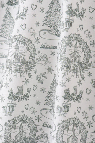 Christmas Pines Ruffle Women’s Pajama Dress