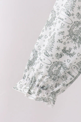 Christmas Pines Ruffle Women’s Pajama Dress