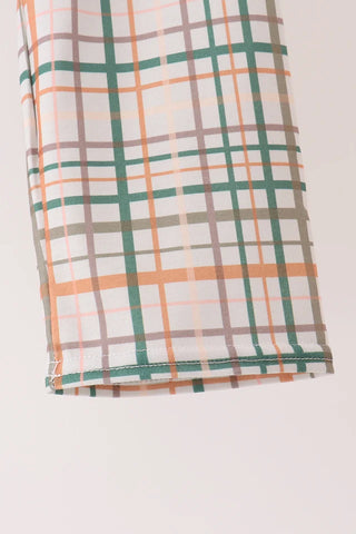 Harvest Pumpkin Plaid Boy Pants Set