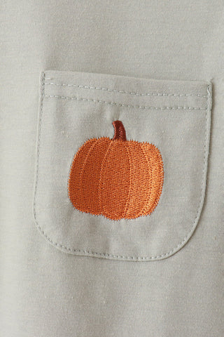 Harvest Pumpkin Plaid Boy Pants Set