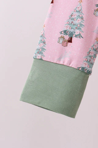 Rosy Spruce Holiday Bamboo Girl Pants Set