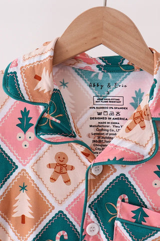 Gingerbread Giggles Bamboo Mom & Me Pajama Set