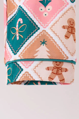 Gingerbread Giggles Bamboo Mom & Me Pajama Set