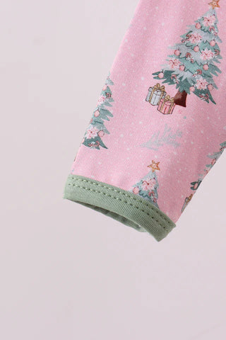 Rosy Spruce Holiday Bamboo Baby Gown