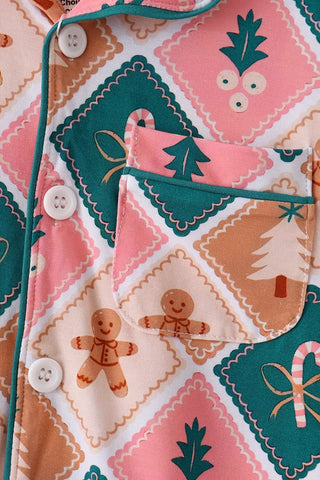Gingerbread Giggles Bamboo Mom & Me Pajama Set