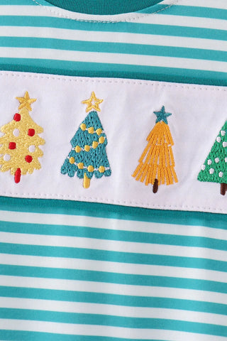 Tinsel & Bows Embroidered Christmas Boy Romper
