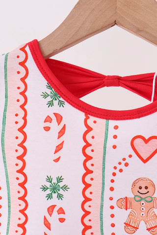 Peppermint Gingerbread Bamboo Girl Pants Set