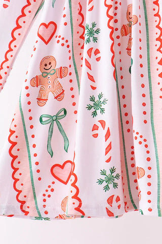 Peppermint Gingerbread Bamboo Girl Pants Set