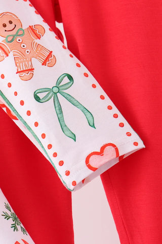 Peppermint Gingerbread Bamboo Girl Pants Set