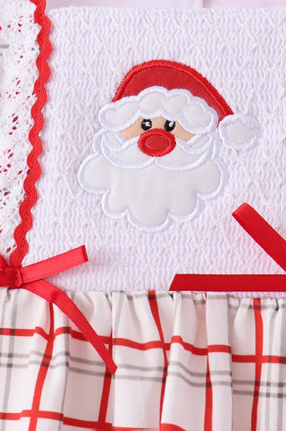 Santa‘s Plaid Parade Smocked Girl Pants Set