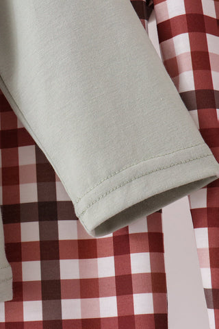 Turkey & Plaid Applique Boy Pants Set