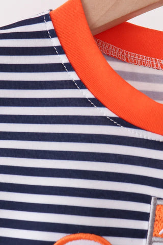 Saturday On The Plains Embroidered Boy Romper
