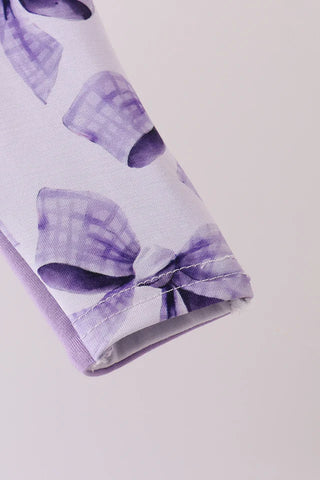 Lilac Ribbon Dreams Bamboo Zip Romper