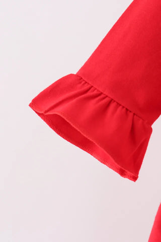 Saturday In Athens Embroidered Ruffle Bubble
