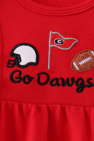 Saturday In Athens Embroidered Ruffle Bubble