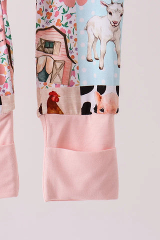 Barnyard Blooms Bamboo Zip Romper