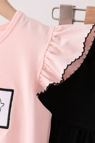 Boo Besties Embroidered Ruffle Skort Set