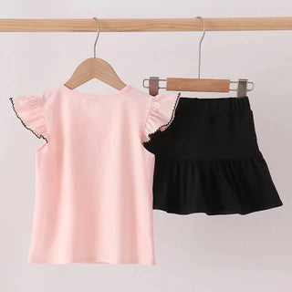 Boo Besties Embroidered Ruffle Skort Set