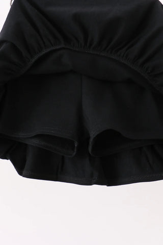 Boo Besties Embroidered Ruffle Skort Set